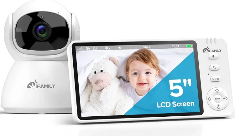 دوربین کودک iFamily ABM570 | وای فای داخلی، چرخشی HD، دید در شب، اتصال امن