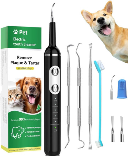 جرمگیر دندان سگ Stim-U-Dent | پاککننده پلاک و جرم دندان حیوانات خانگی با LED | مسواک انگشتی و مراقبت دهان سگ