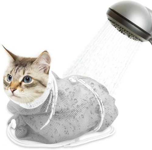 کیف حمام و نظافت گربه Catcan | کیسه شستشو و اصلاح ناخن با توری تنفسپذیر و ضد خش