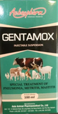 محلول تزریقی جنتاموکس (Gentamox) 100 میلیلیتر | آنتیبیوتیک دامپزشکی برای درمان عفونت، پنومونی و متریت | ساخت ویتنام