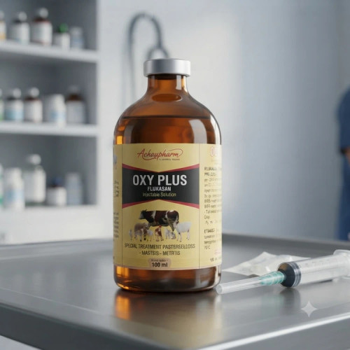 اکسی پلاس فلوکاسان (Oxy Plus) | داروی دامپزشکی برای درمان پاستورلوز، ورم پستان و عفونتهای تنفسی دام