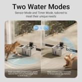 آبخوری اتوماتیک تمام استیل DownyPaws | آبخوری بیسیم ۳ لیتری شارژی با سنسور حرکتی برای سگ و گربه