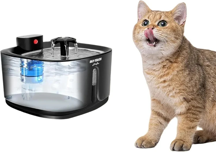 آبخوری هوشمند بیسیم DownyPaws 3.2 لیتری | تمام استیل ضدزنگ، شارژی با سنسور حرکتی و پمپ بیصدا