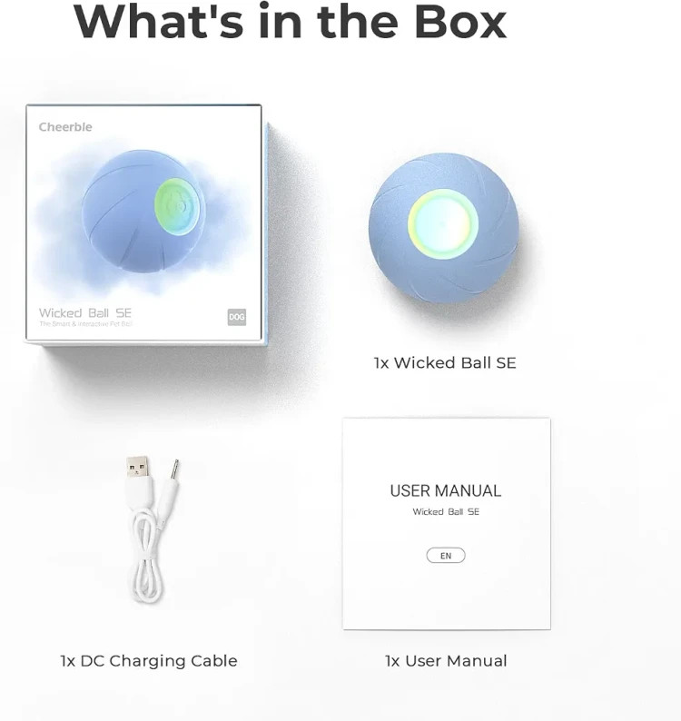 توپ هوشمند Cheerble Wicked Ball SE | اسباببازی تعاملی سگ با ۳ حالت بازی و LED