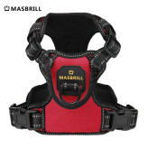 هارنس سگ MASBRILL سایز L | ضد کشش، بازتابنده، پددار و تنفسپذیر با دسته کنترل