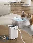 آبخوری شارژی سگ و گربه DownyPaws ظرفیت ۲.۵ لیتر، استیل ضدزنگ و سنسوردار