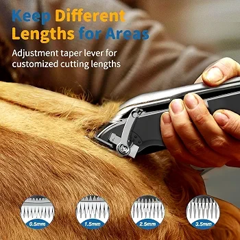 ماشین اصلاح حرفهای سگ و گربه KrioGor | شارژی، بیسیم، کمصدا با نمایشگر LED و ۶ سری