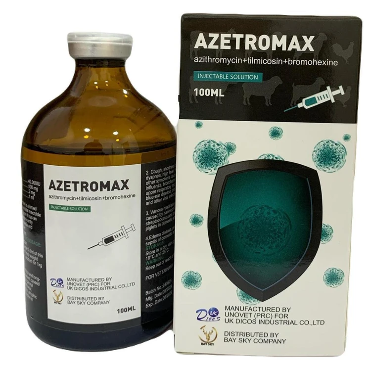 محلول تزریقی دامی آزتروماکس AZETROMAX حجم ۱۰۰ میلی‌لیتر