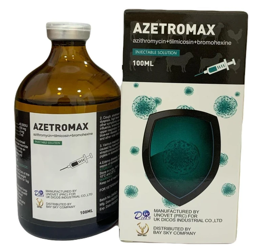 محلول تزریقی دامی آزتروماکس AZETROMAX حجم ۱۰۰ میلیلیتر